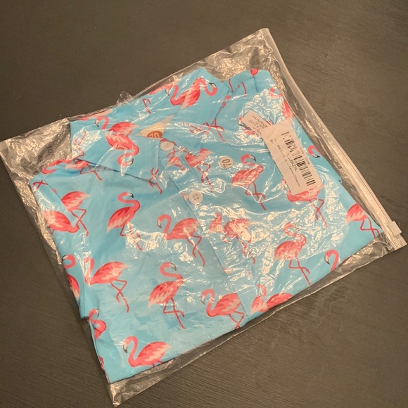 NWT Collared Flamingo Top with Bow tie - Picture 5 of 7